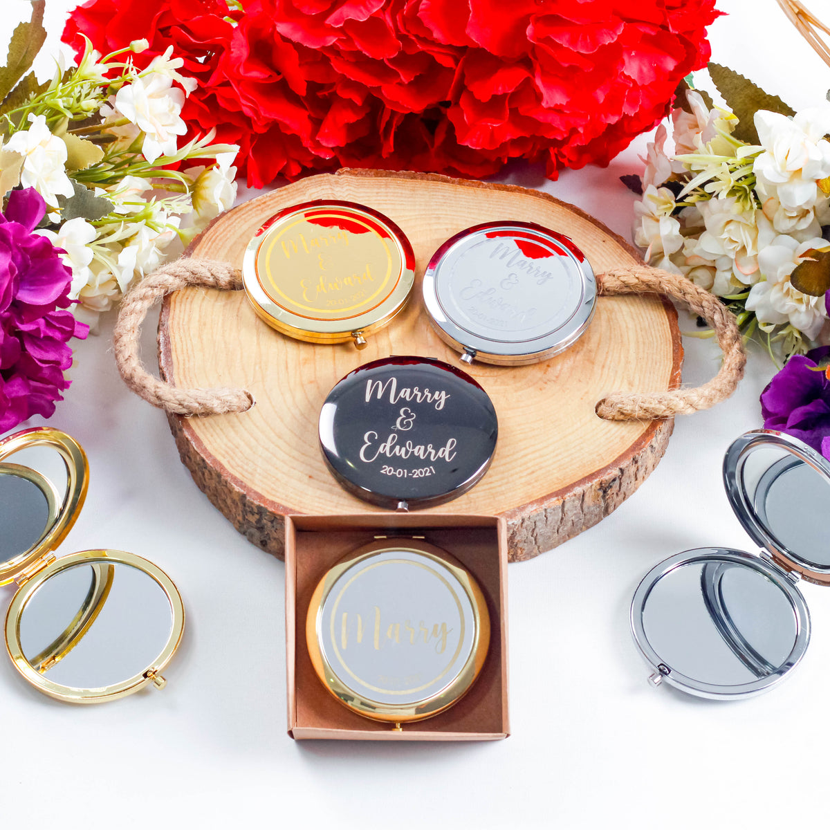 Compact Mirror Wedding Favors