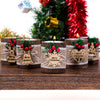 Personalized Christmas Gift, Christmas Wooden Candle Holder, Noel New Year Happy Holiday Gifts, Christmas 2024 Ornament, Gift Exchange Items designed by Happy Times Favors, a handmade gift shop. Wooden candle holder decorated with flowers. Are ideal for Christmas, Noel, New Year, and party gifts.  Personalized ornaments, Christmas table decorations, Christmas decoration, Christmas ornament, Christmas gift, Custom Xmas ornaments, Unique Xmas gifts.