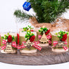 Personalized Christmas Gift, Christmas Wooden Candle Holder, Noel New Year Happy Holiday Gifts, Christmas 2024 Ornament, Gift Exchange Items designed by Happy Times Favors, a handmade gift shop. Wooden candle holder decorated with flowers. Are ideal for Christmas, Noel, New Year, and party gifts.  Personalized ornaments, Christmas table decorations, Christmas decoration, Christmas ornament, Christmas gift, Custom Xmas ornaments, Unique Xmas gifts.