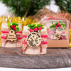 Personalized Christmas Gift, Christmas Wooden Candle Holder, Noel New Year Happy Holiday Gifts, Christmas 2024 Ornament, Gift Exchange Items designed by Happy Times Favors, a handmade gift shop. Wooden candle holder decorated with flowers. Are ideal for Christmas, Noel, New Year, and party gifts.  Personalized ornaments, Christmas table decorations, Christmas decoration, Christmas ornament, Christmas gift, Custom Xmas ornaments, Unique Xmas gifts.