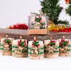 Personalized Christmas Gift, Christmas Wooden Candle Holder, Noel New Year Happy Holiday Gifts, Christmas 2024 Ornament, Gift Exchange Items designed by Happy Times Favors, a handmade gift shop. Wooden candle holder decorated with flowers. Are ideal for Christmas, Noel, New Year, and party gifts.  Personalized ornaments, Christmas table decorations, Christmas decoration, Christmas ornament, Christmas gift, Custom Xmas ornaments, Unique Xmas gifts.