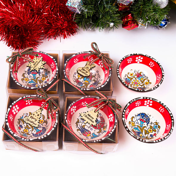 Turkish Cini Porcelain Bowl Christmas Favors, Christmas Party Favors, New Year Xmas Favors Coworker Happy Holiday Favors Items designed by Happy Times Favors, a handmade gift shop. We designed this tile/ceramic/porcelain bohemian theme wedding favor ideas, boho gifts, handmade candy bowl, Best for Wedding Gift, Bridal Shower gift, Baby Shower gift, Christening gift, Baptism gift, Graduation gift, birthday gift or any Party favors.