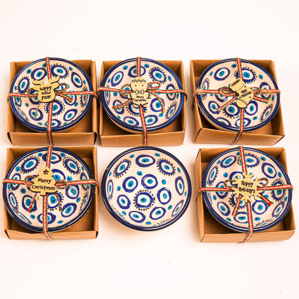 Turkish Cini Porcelain Bowl Christmas Favors, Christmas Party Favors, New Year Xmas Favors Coworker Happy Holiday Favors Items designed by Happy Times Favors, a handmade gift shop. We designed this tile/ceramic/porcelain bohemian theme wedding favor ideas, boho gifts, handmade candy bowl, Best for Wedding Gift, Bridal Shower gift, Baby Shower gift, Christening gift, Baptism gift, Graduation gift, birthday gift or any Party favors.