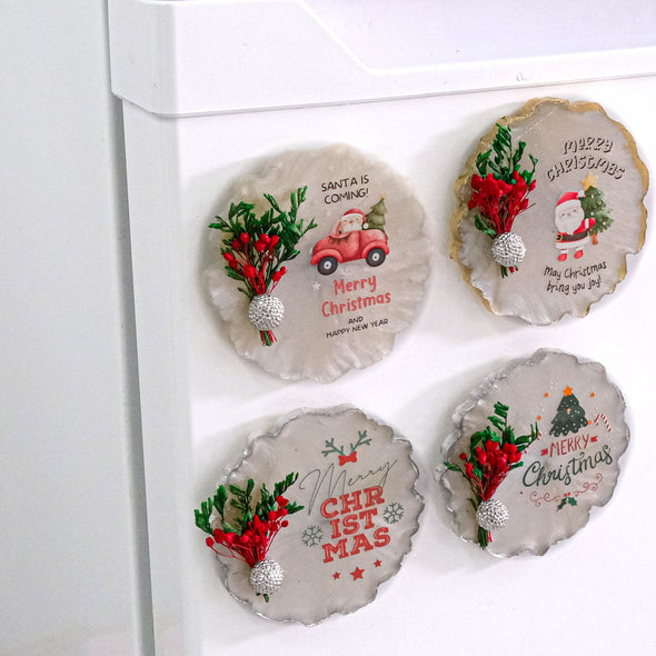 Personalized Christmas Gift Epoxy Magnet with Chic Box, Christmas Decor, Noel Gift, Xmas Gift, Xmas Decorations, Holiday Decor Designed by Happy Times Favors, a handmade gift shop. Ideal for Christmas, Noel gift, New Year, Happy Holiday, Christmas Gift, Christmas decoration, Xmas decor.