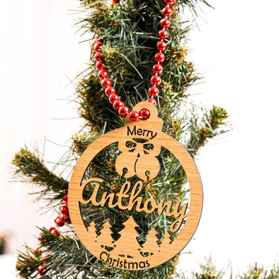 Handmade Wooden Christmas Decor, Christmas Ornament, Christmas Gift, Holiday Ornament, Vintage Christmas Tree Decoration, Xmas Gift Designed by Happy Times Favors, a handmade gift shop ideal for Christmas Noel Xmas Christmas Wooden Ornament New Year Favor Personalized Christmas Gift ornament