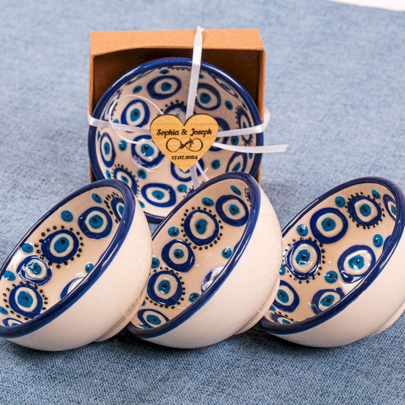 Wedding Bowl Favors for Guests in Bulk, Personalized Wedding Gift Favors, Wedding Candy Box Favors, Turkish Cini Tile, Bohemian Favor