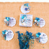 Personalized Baptism Epoxy Magnet, Custom Epoxy Fridge Magnet, First Communion, Quinceañera, Sweet 16 Favors, Confirmation, Christening Items designed by Happy Times Favors, a handmade gift shop. Epoxy Resin magnet favor decorated with real natural dried flowers and Custom UV Design. Ideal for baptism, wedding favors, Sweet 16, Quince, Quinceañera Confirmation, unique gifts for guests, thank you gifts, Baby shower, bridal shower, party gifts.