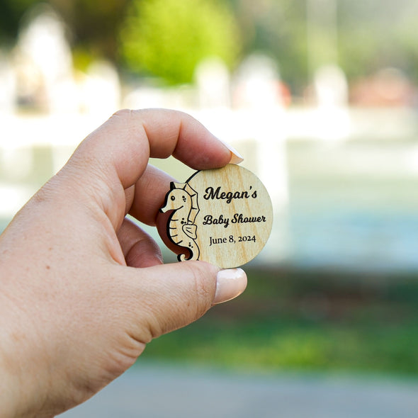 Personalized Wooden Baby Shower Magnet, Custom Fridge Magnet, Baptism, First Communion Favor, Wedding Party Favor Guest Items designed by Happy Times Favors, a handmade gift shop. These tags are ideal as baby shower favors, baby shower decorations, first communion gifts, christening party favors, baptism party favors, christening favors, thank you gifts, wedding favors, bridal shower favors, engagement favors, birthday favors.