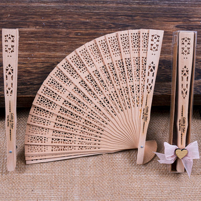 Personalized Wedding Favors: Engraved Wooden Hand Fans (Sandalwood) Items designed by Happy Times Favors, a handmade gift shop. This item is ideal for, wedding favors, unique gifts for guests, thank you gifts, bridal shower favors, baptism favors, bridesmaid favors, engagement favors, party gifts, Noel, New Year, Happy Holiday. Personalized Christmas Gifts, Custom Gifts for Christmas

