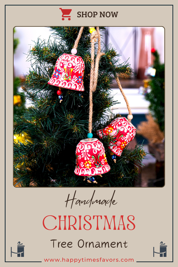 Turkish Cini Porcelain Christmas Tree Ornament, Christmas Ornament Ceramic Bell, Christmas Decoration, Christmas Gift Ceramic Bell Tree Hang Items designed by Happy Times Favors, a handmade gift shop, are ideal for Christmas, Noel, New Year, Happy Holiday unique gifts, thank you gifts, Xmas, Personalized Christmas Ornament, Custom New Year Favors, Personalized Christmas Gifts, Custom Gifts for Christmas, Christmas decorations, Personalized tree ornaments. 