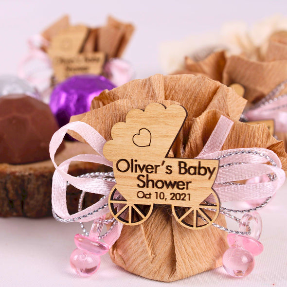 Personalized Baby Shower Chocolate Favors Birthday Baptism 1st Communion Gift Items designed by Happy Times Favors, a handmade gift shop. These items are ideal for baby shower ideas, baby shower favors, baby shower gifts, baby shower decorations, baptism favors, christening party favors, wedding favors, thank you gifts, bridal shower favor, engagement favor, first communion favor, birthday gift