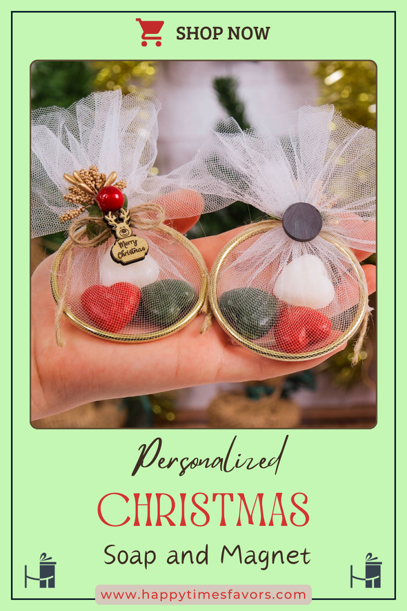 Personalized Christmas Gift Soaps and Magnet, Christmas Decor, Noel Gift, Xmas Gift, Xmas Decorations, Holiday Decor Designed by Happy Times Favors, a handmade gift shop. Ideal for Christmas, Noel gift, New Year, Happy Holiday, Christmas Gift, Christmas decoration, Xmas decor.