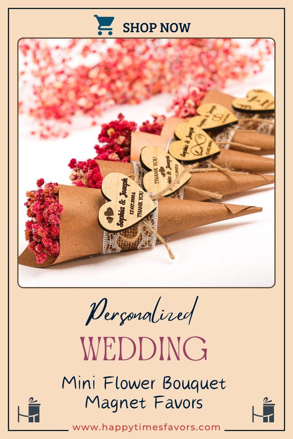Handmade Mini Flower Bouquet Wedding Favor, Bridal Shower Wedding Gift, Personalized Wedding Favors for Guests in Bulk Happy Times Favors, my handmade gift shop produces customizable items ideal for wedding favors, baptism favors, baby shower bridal shower favor, thank you gifts